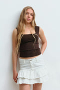 Y square neck top