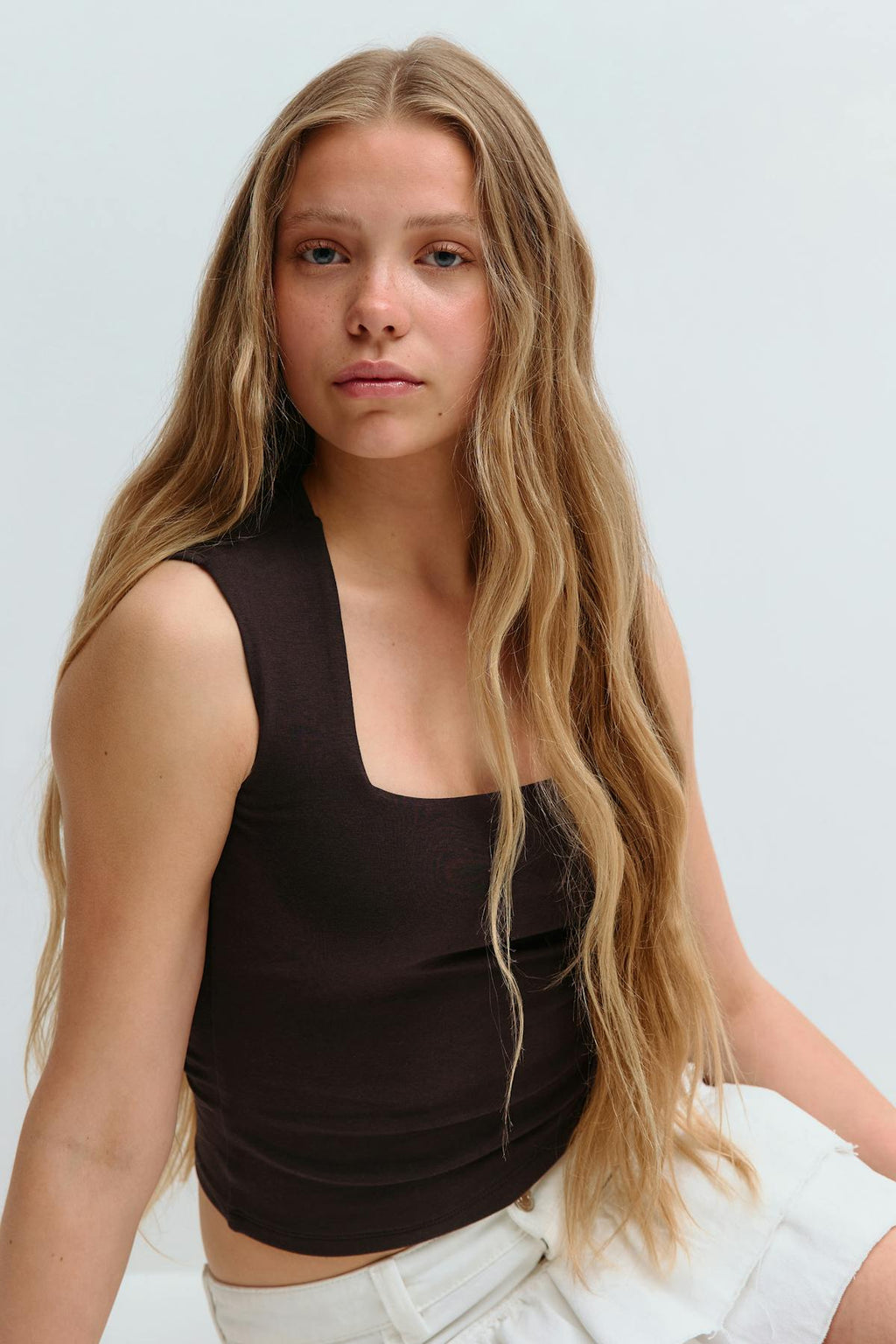 Y square neck top