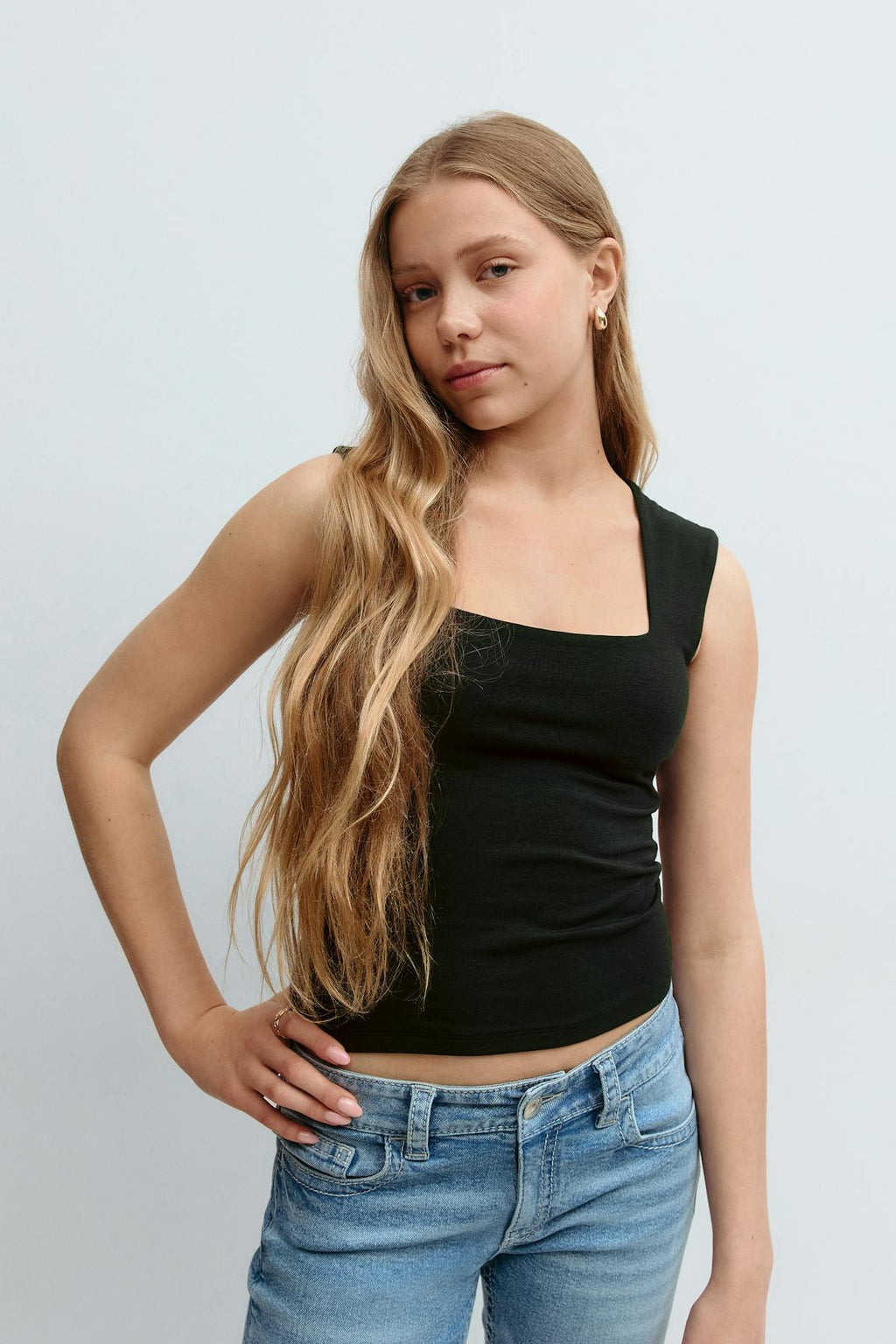 Y square neck top