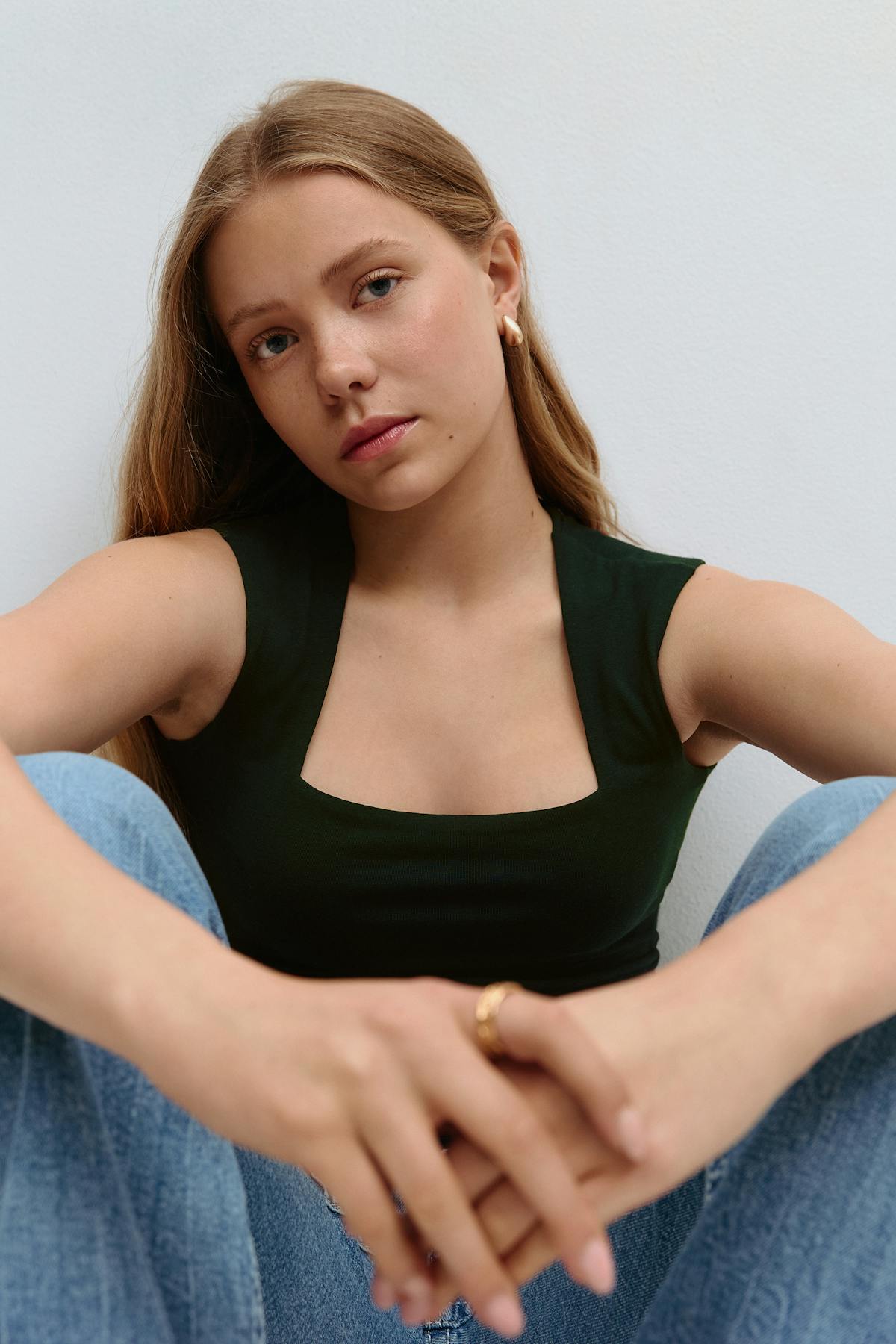 Y square neck top