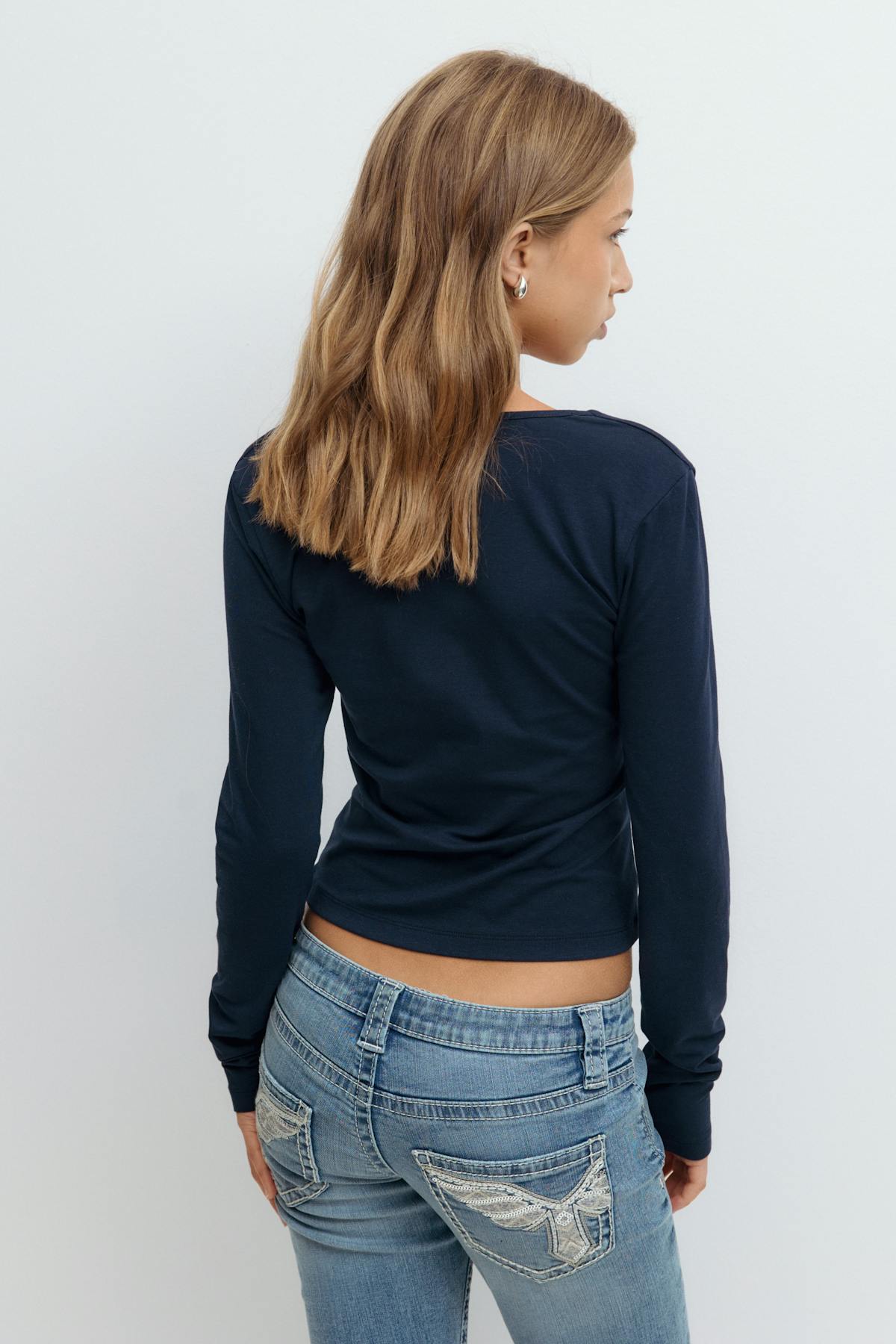 Y square neck top