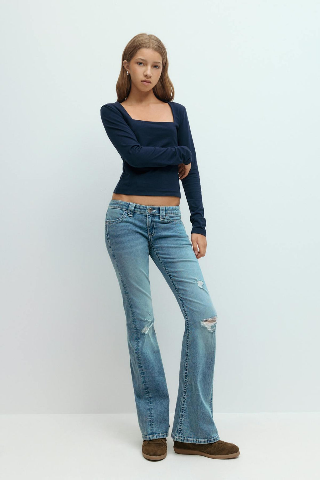 Y square neck top