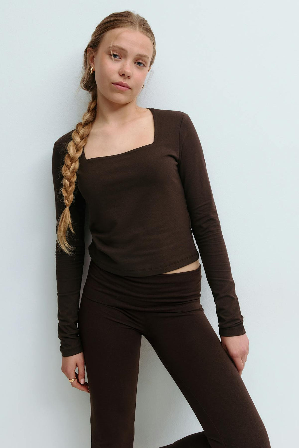 Y square neck top