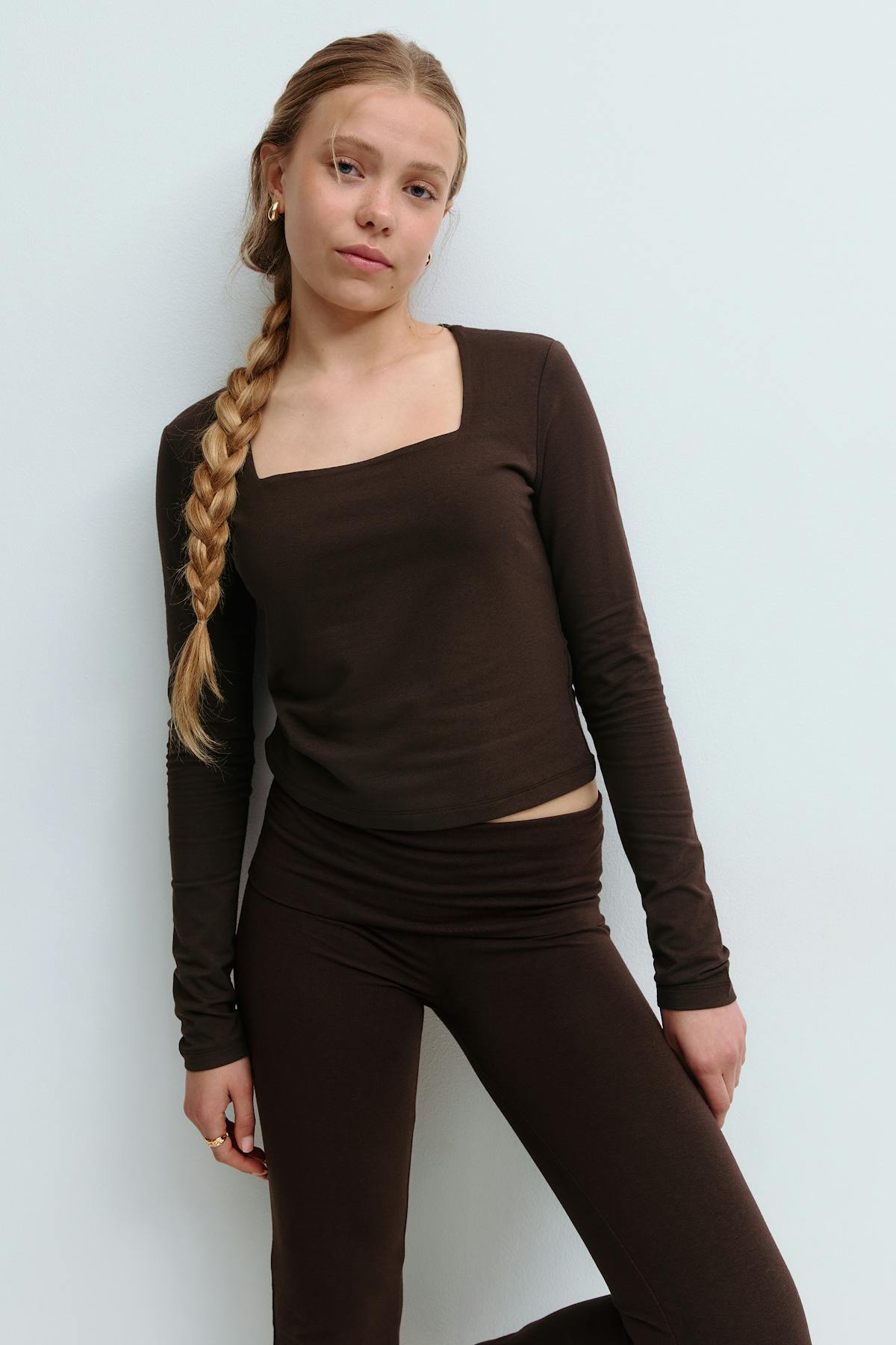 Y square neck top