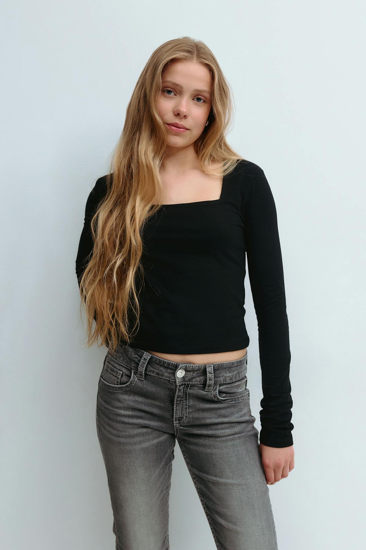 Y square neck top