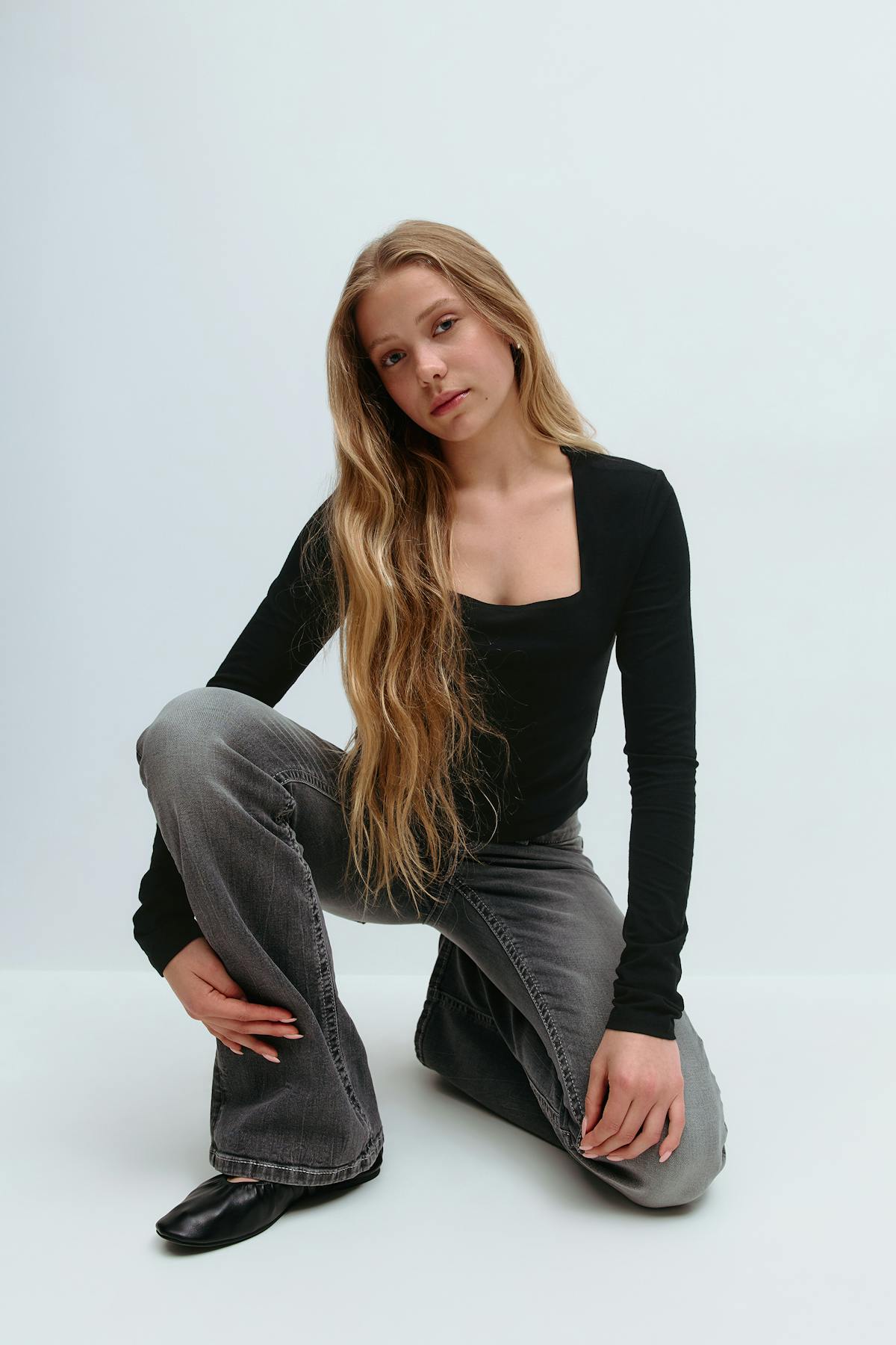 Y square neck top