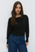 Shaped knitted cardigan