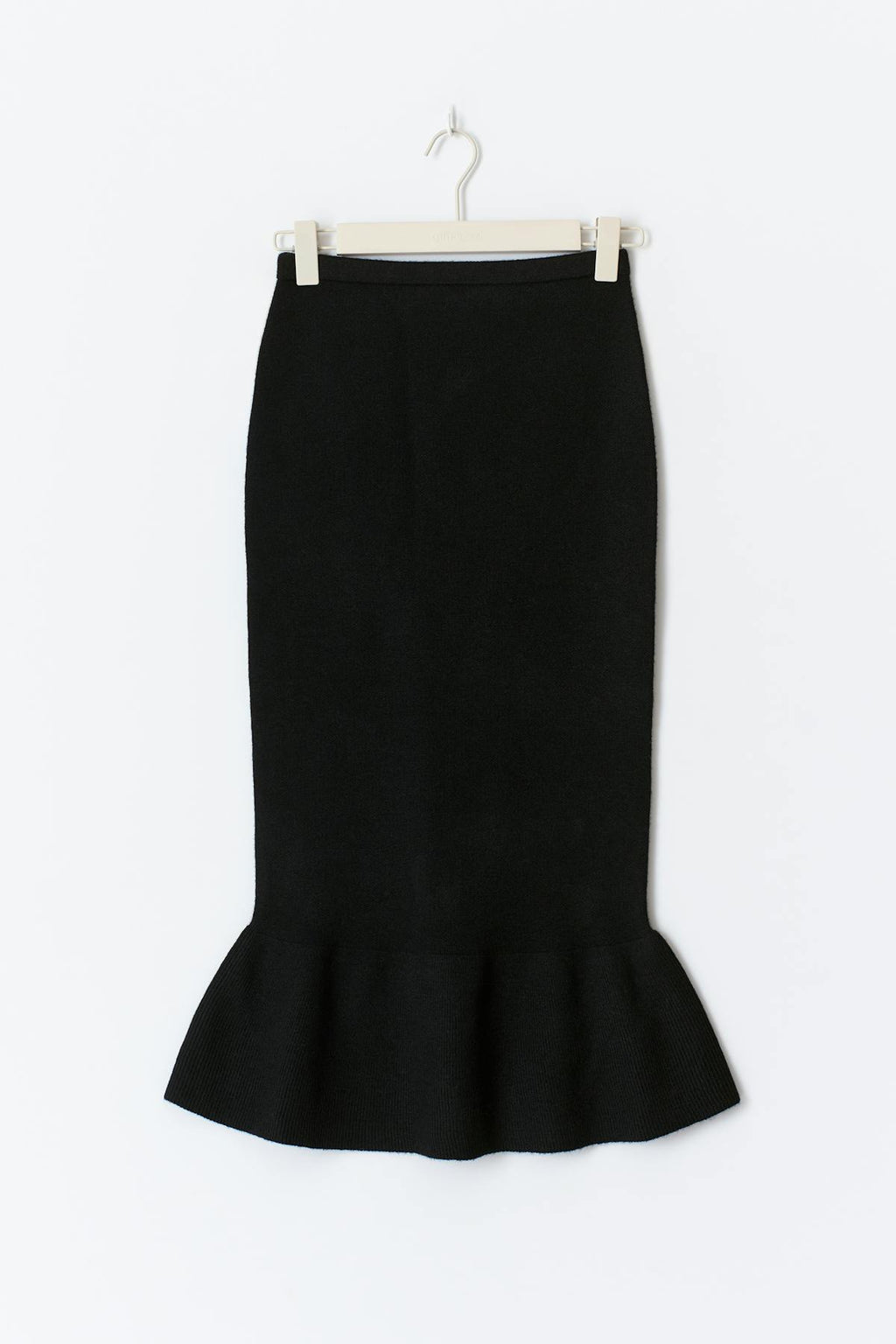 Knitted peplum skirt