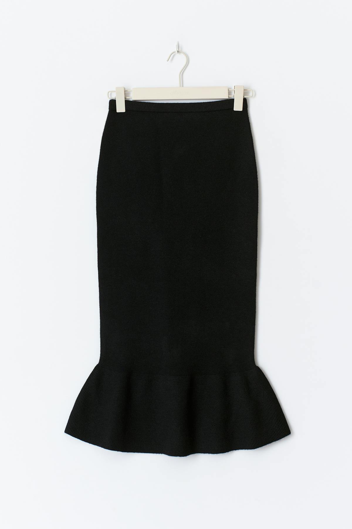 Knitted peplum skirt