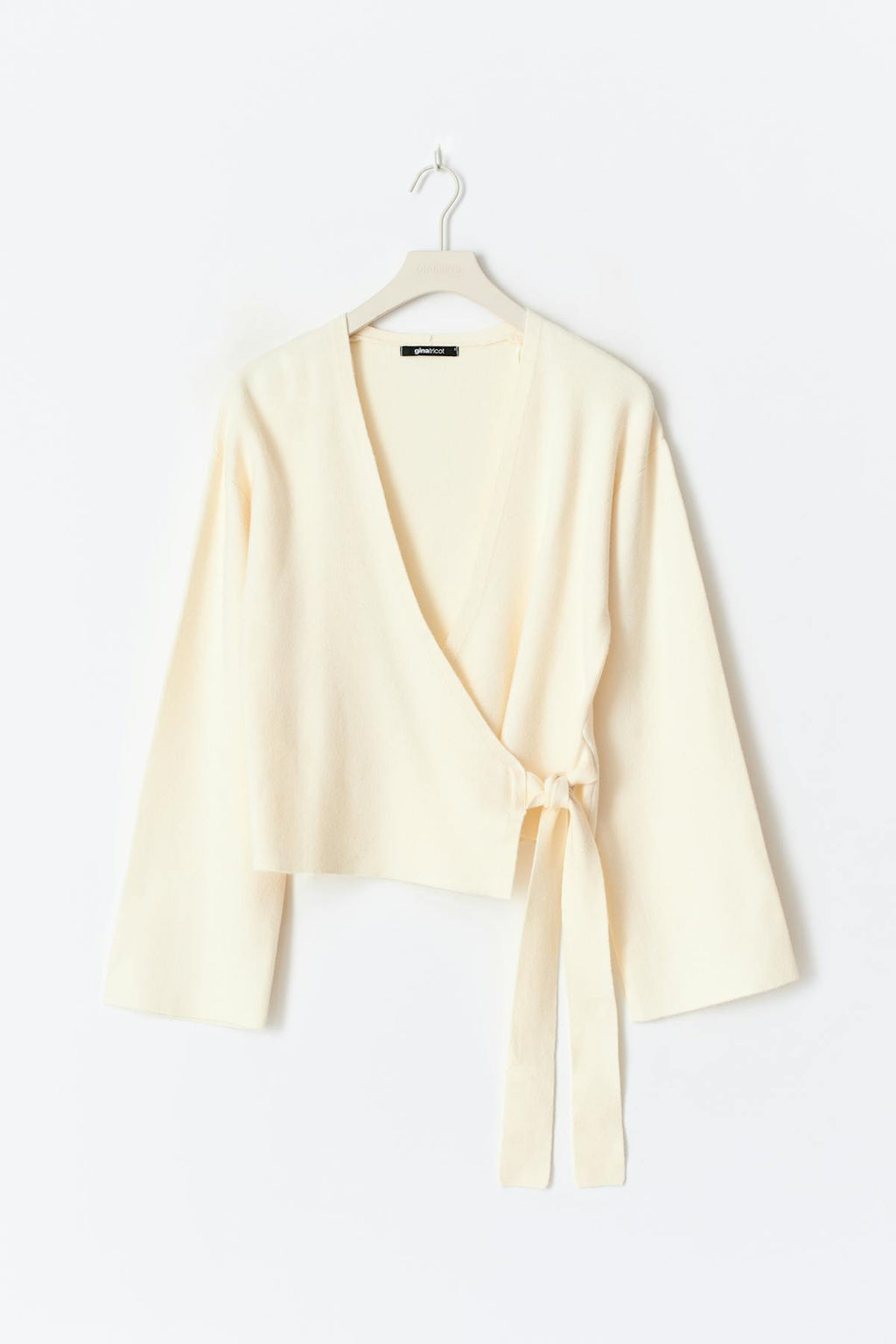 Knitted wrap cardigan