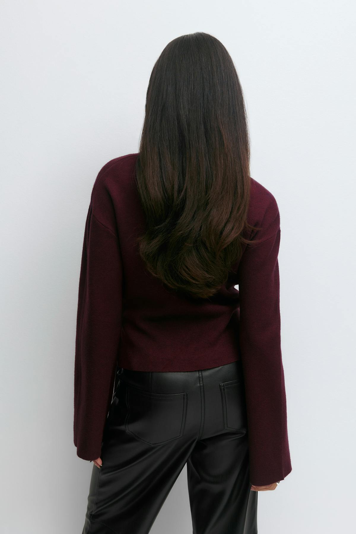 Knitted wrap cardigan