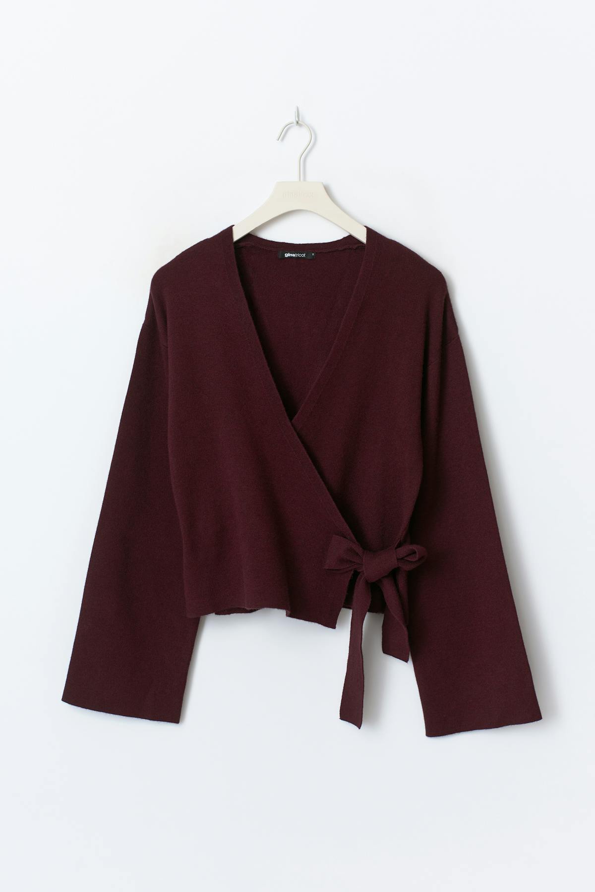 Knitted wrap cardigan