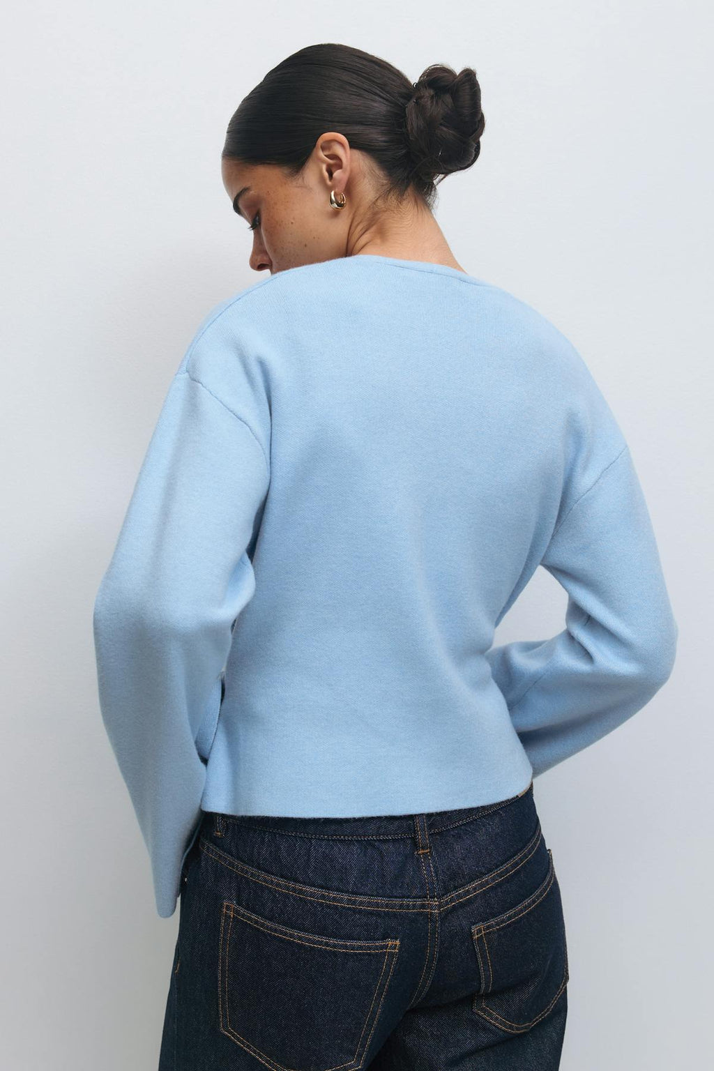 Knitted wrap cardigan