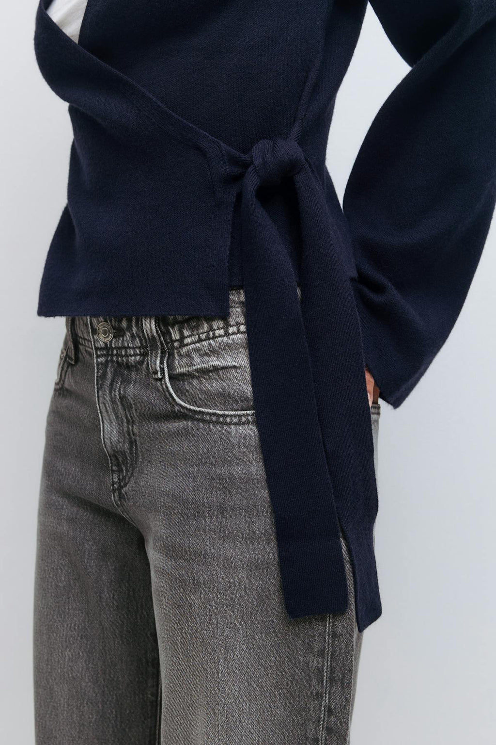 Knitted wrap cardigan