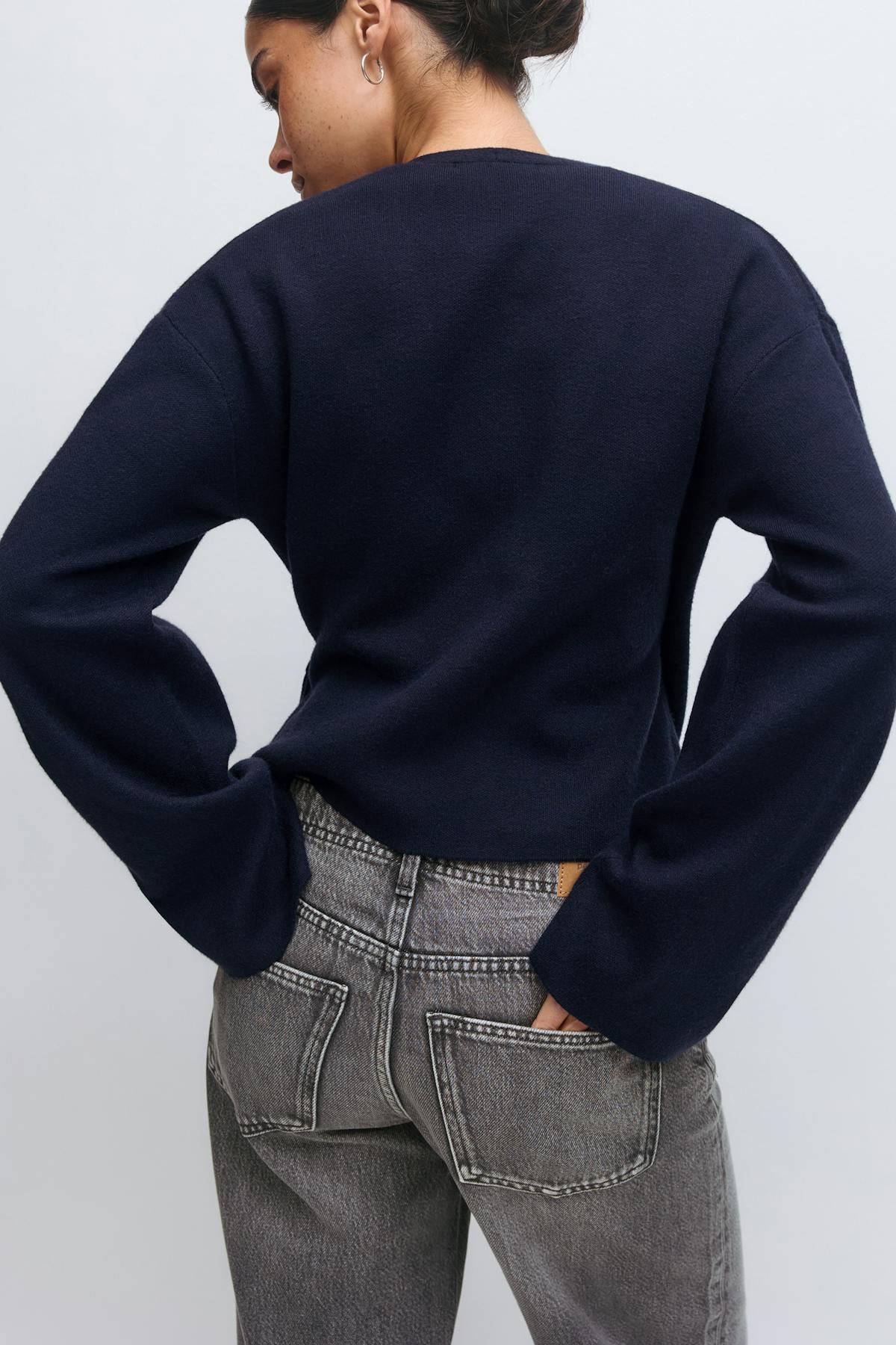 Knitted wrap cardigan