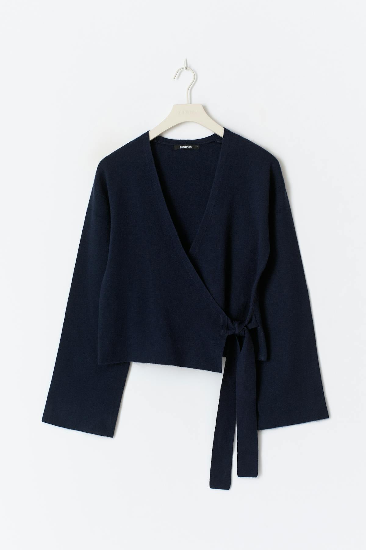 Knitted wrap cardigan