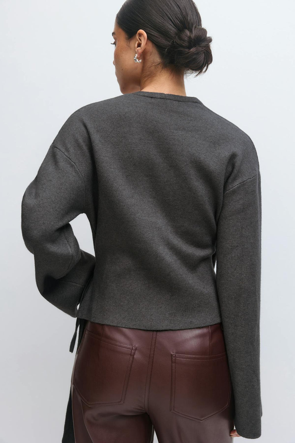 Knitted wrap cardigan
