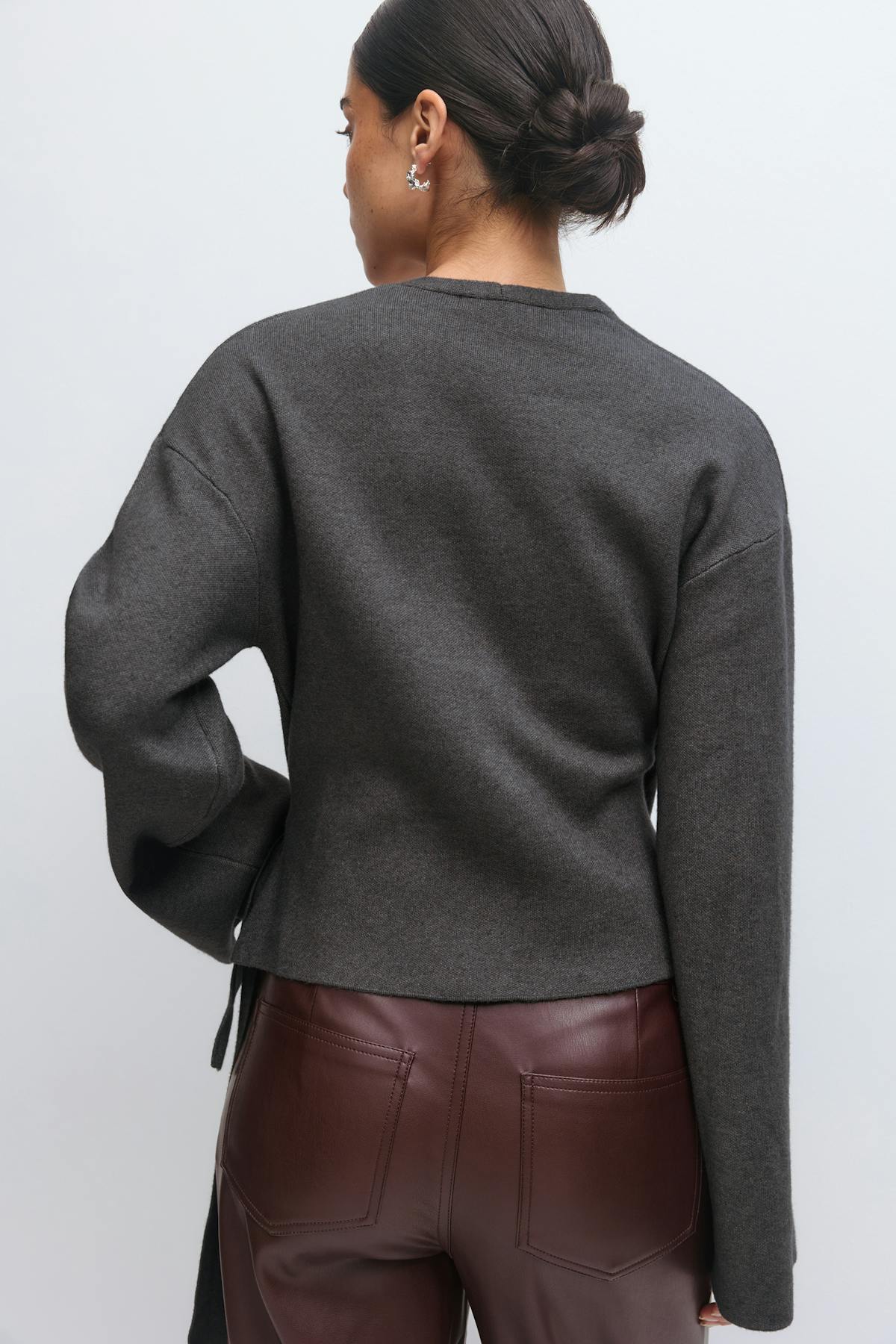 Knitted wrap cardigan