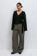 Knitted wrap cardigan
