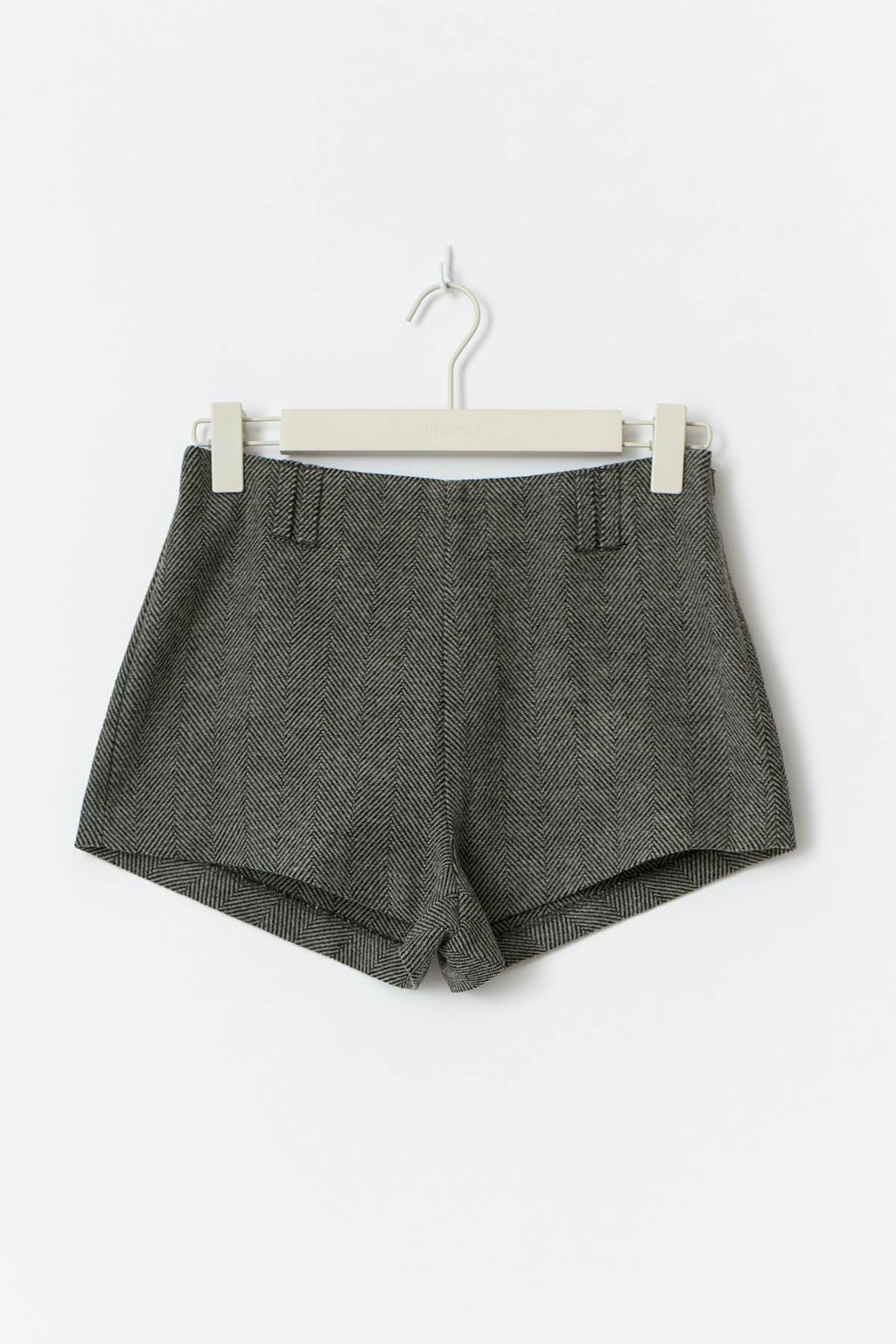Herringbone mini shorts