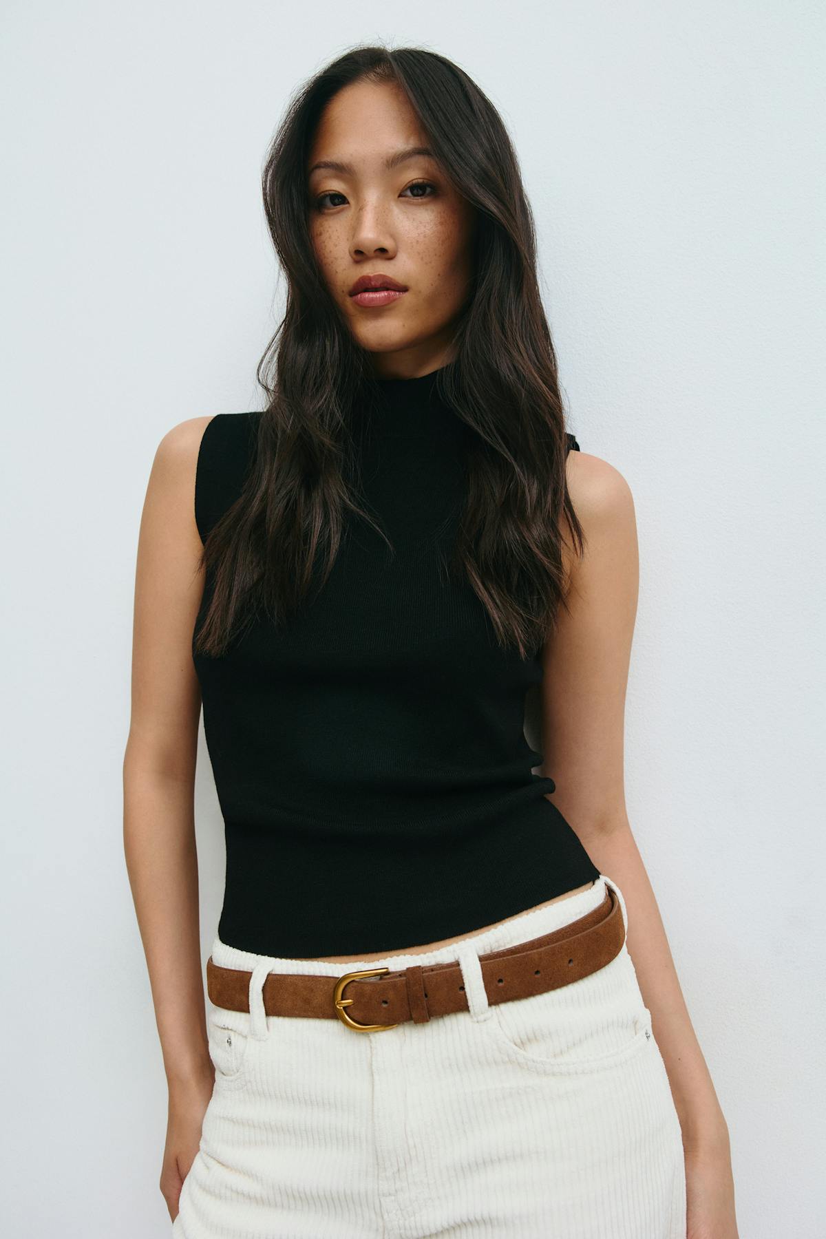 Suede belt