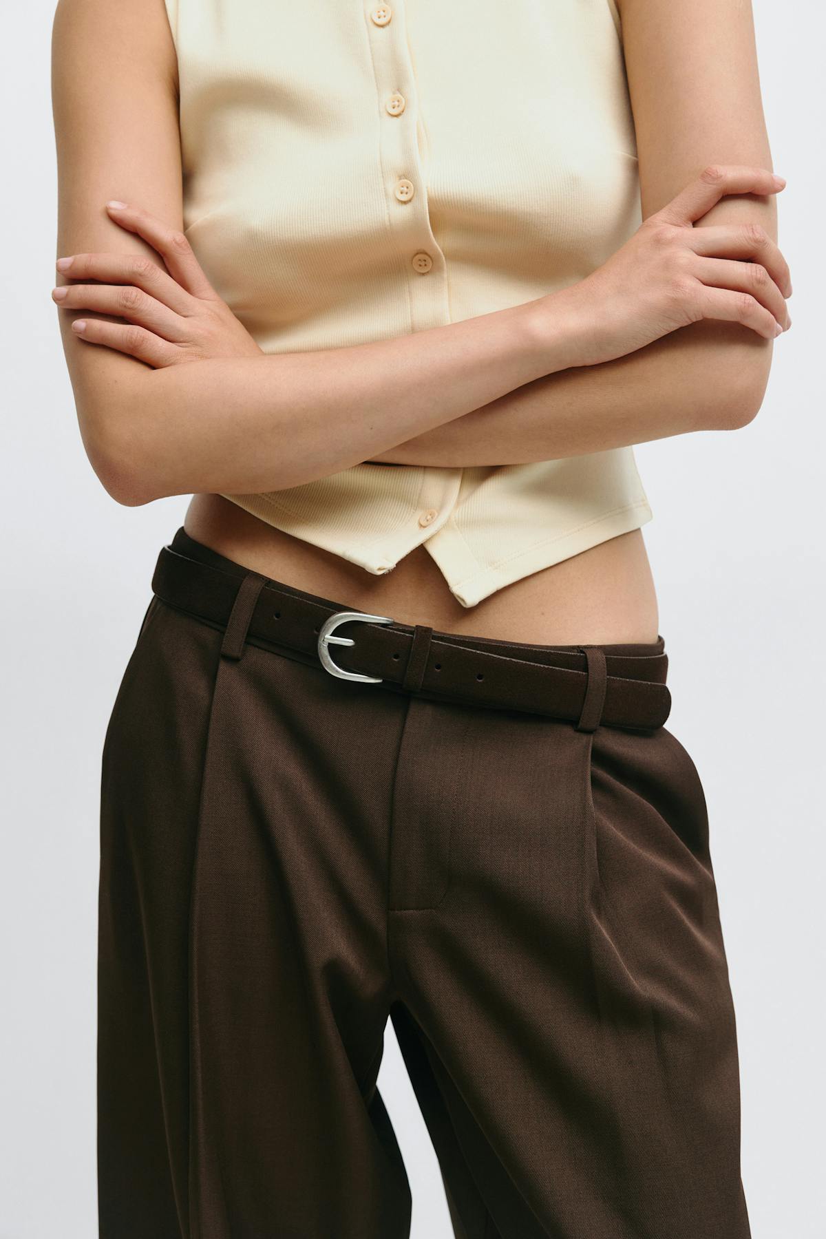 Suede belt