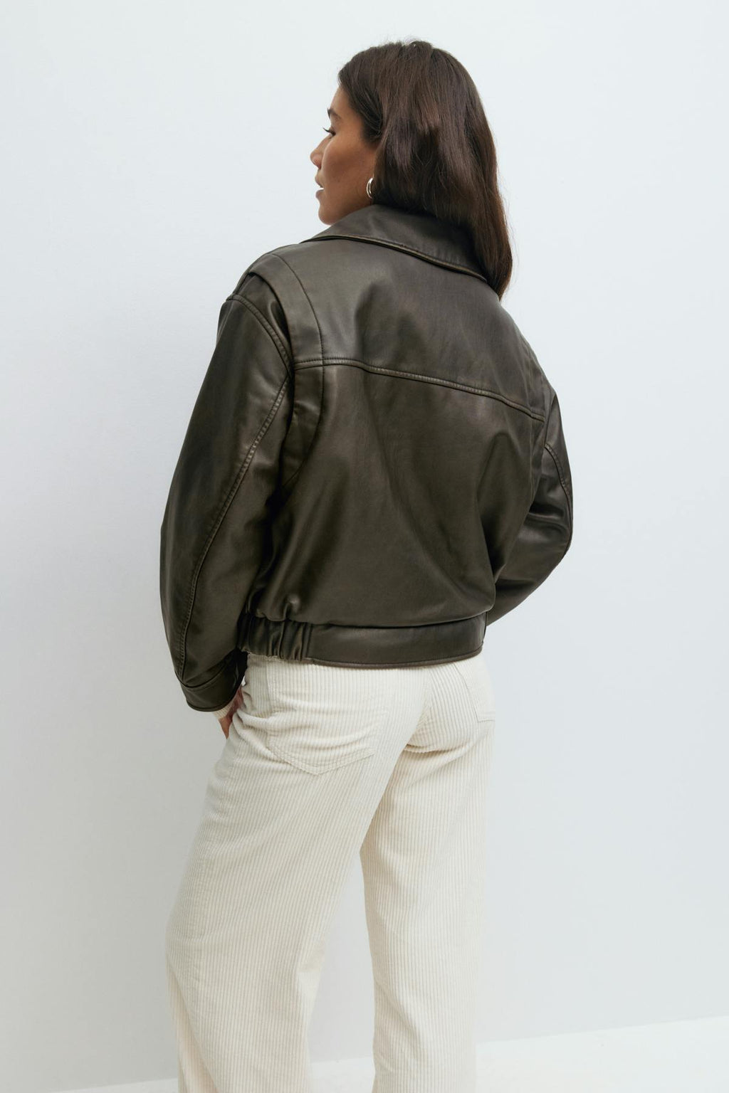 Distressed pu jacket