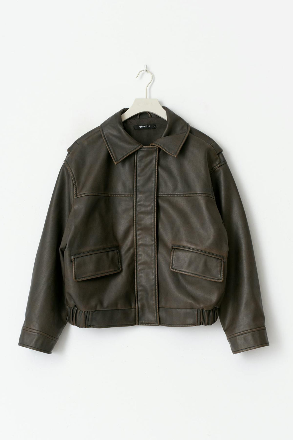 Distressed pu jacket