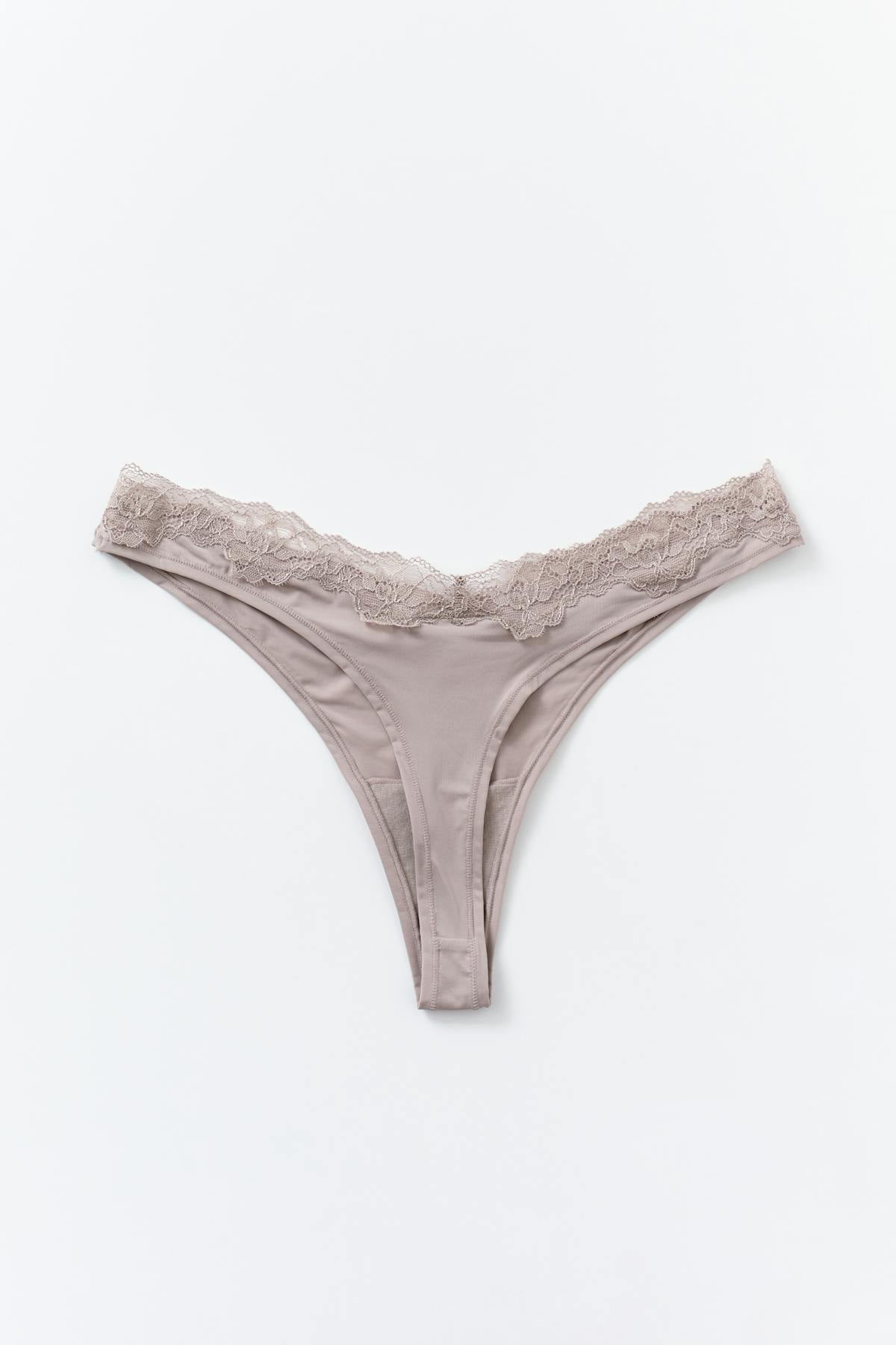 2-pack soft lace detail thong