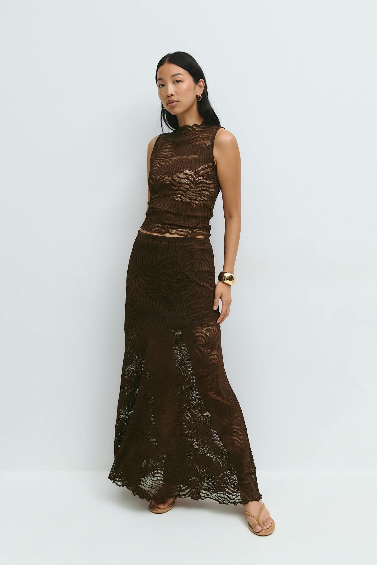 Lace maxi skirt