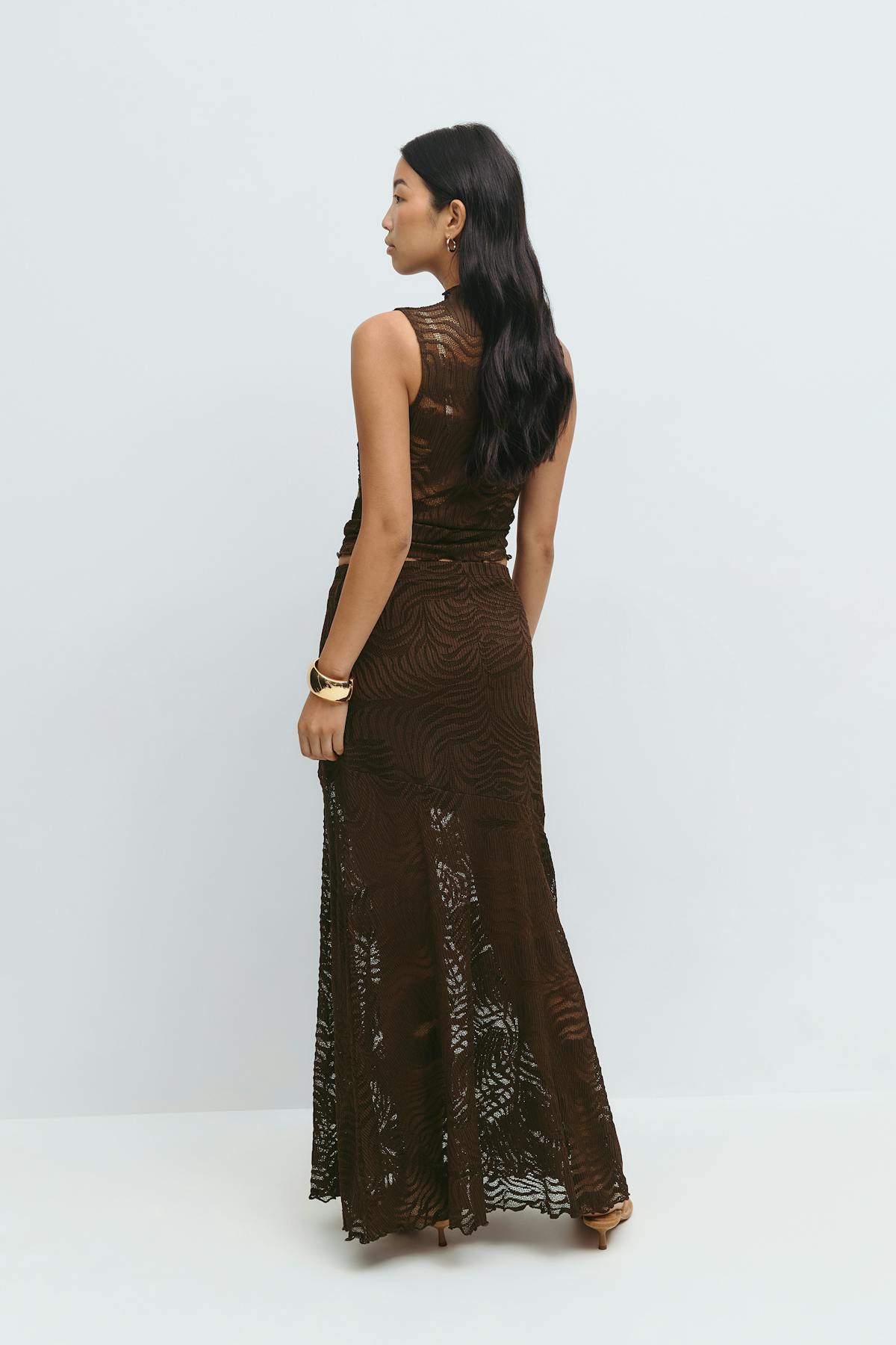 Lace maxi skirt
