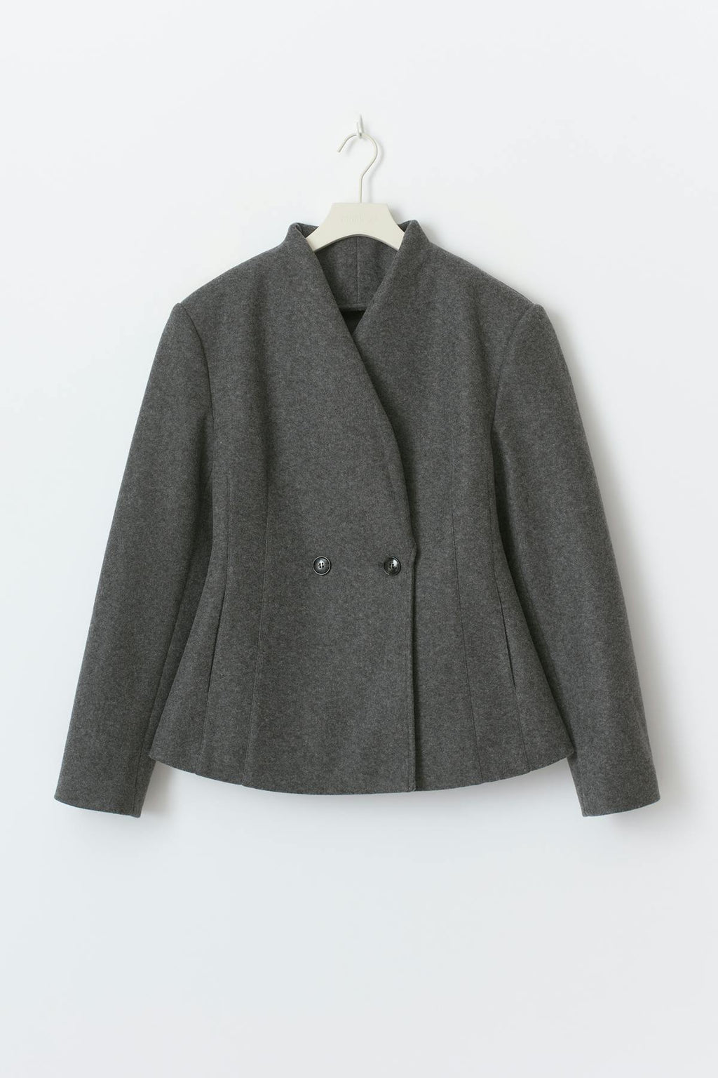 Shaped wool blend jacket
