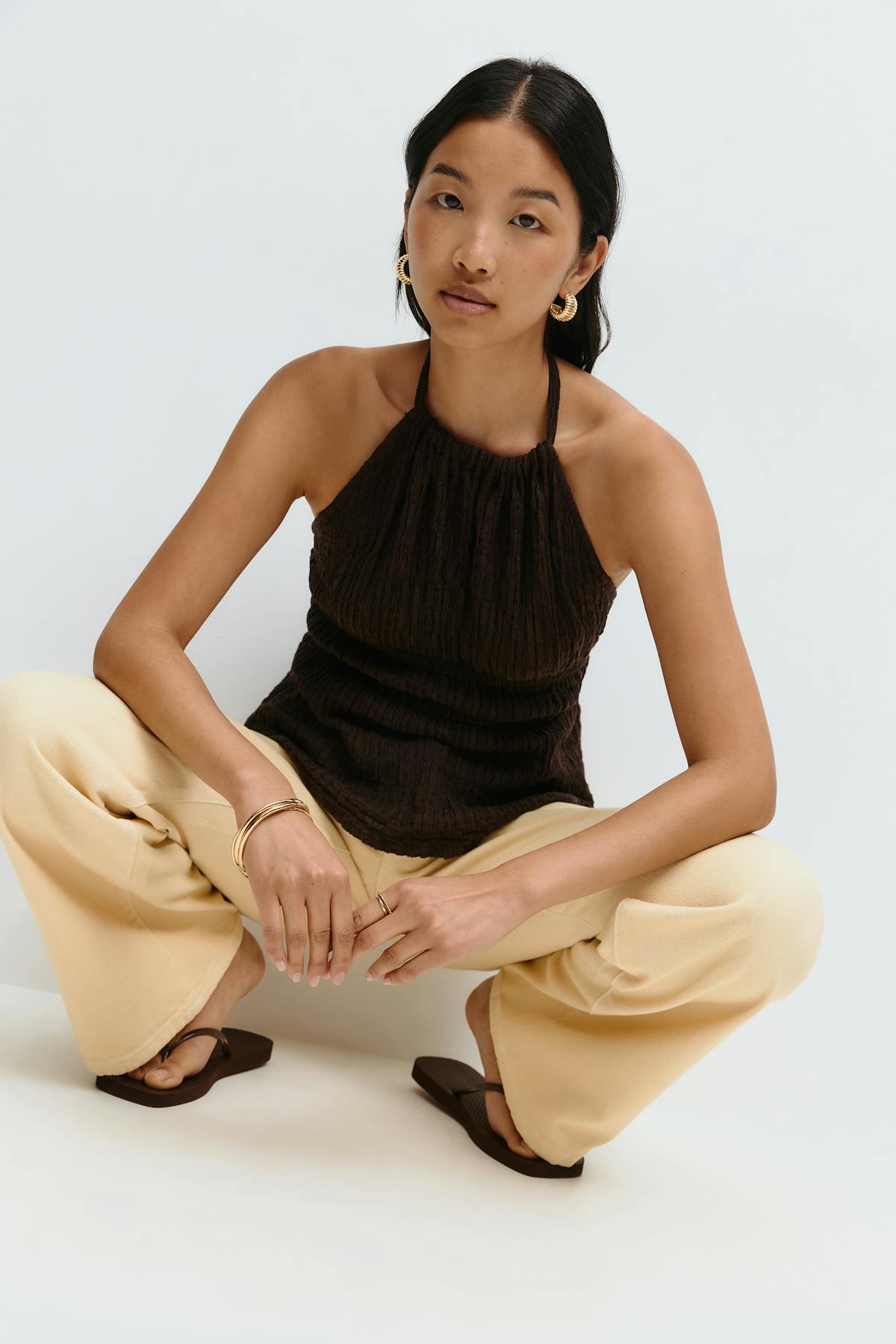 Halterneck tie top