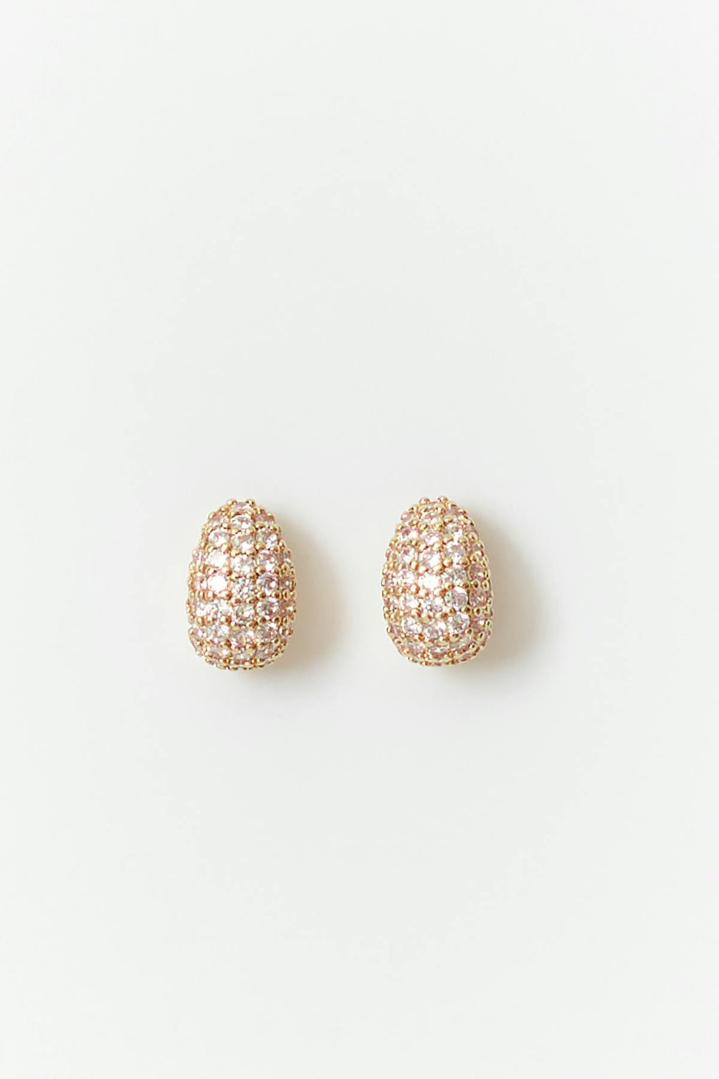 Mini drop pave earrings