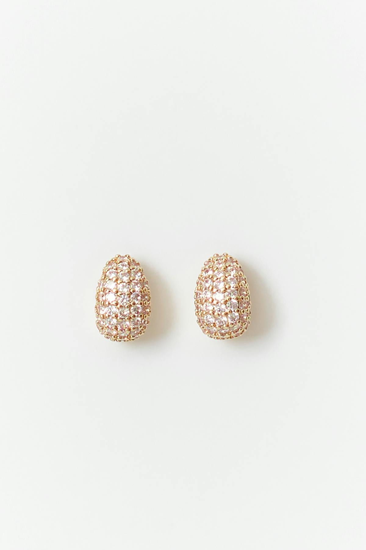 Mini drop pave earrings