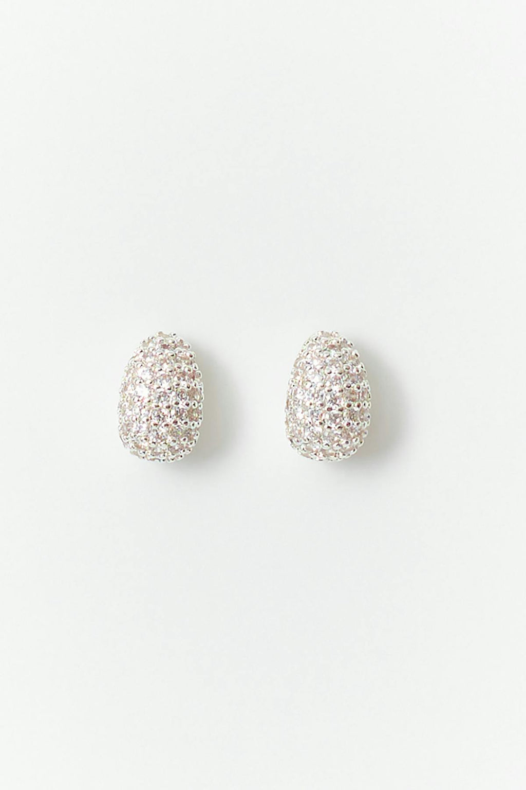 Mini drop pave earrings