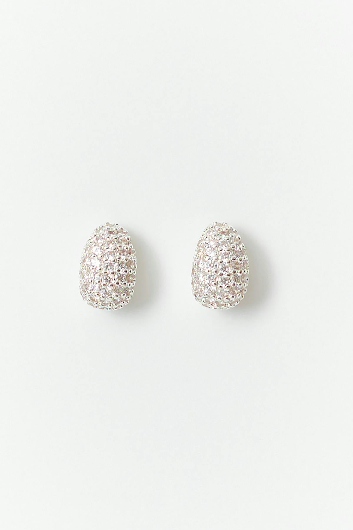 Mini drop pave earrings