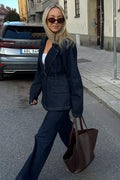 Tailored denim blazer