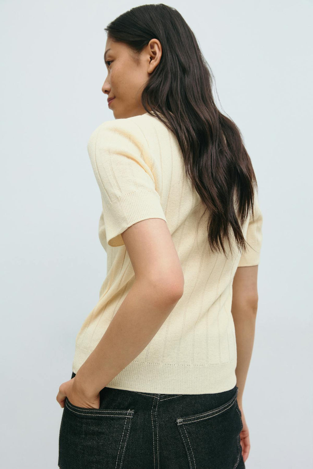 Collar knitted top