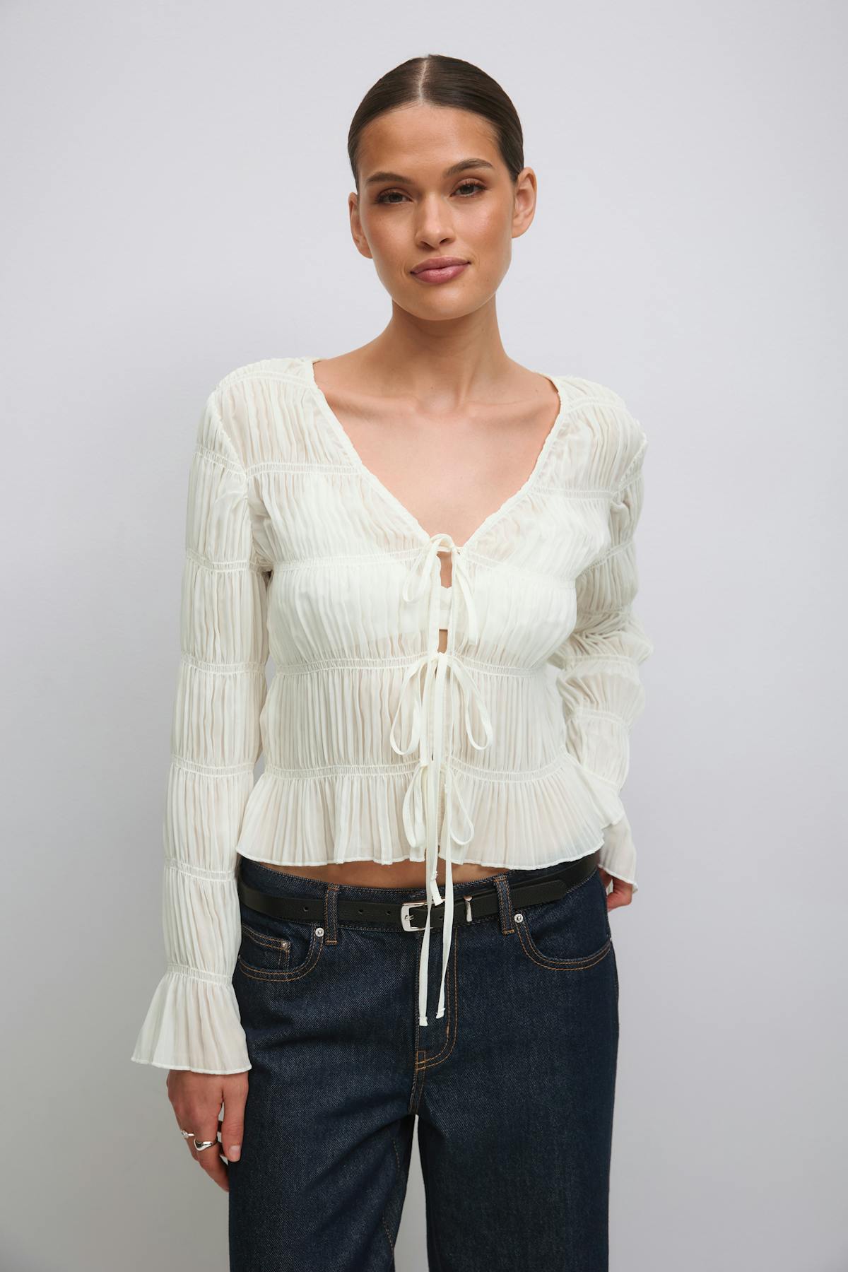 Tie front top
