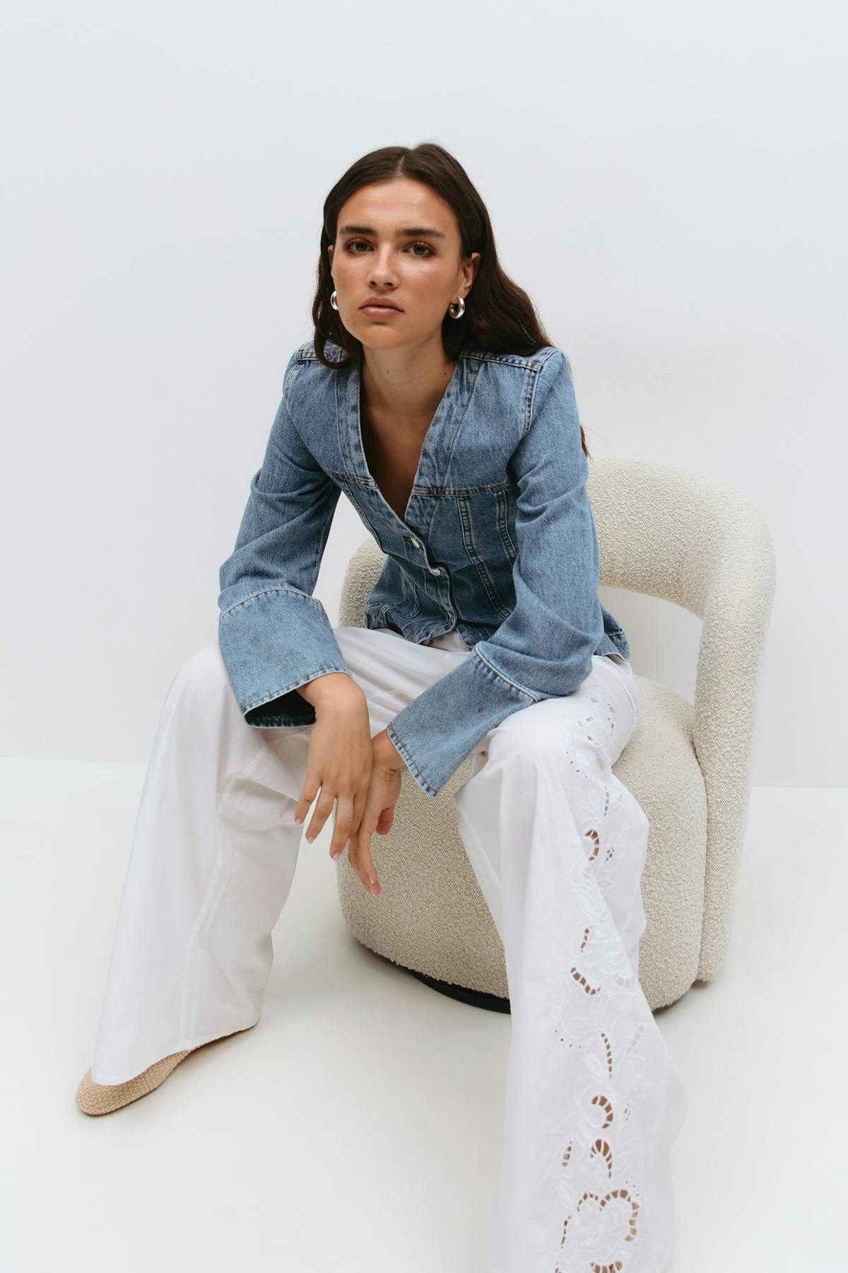 Shaped denim jacket