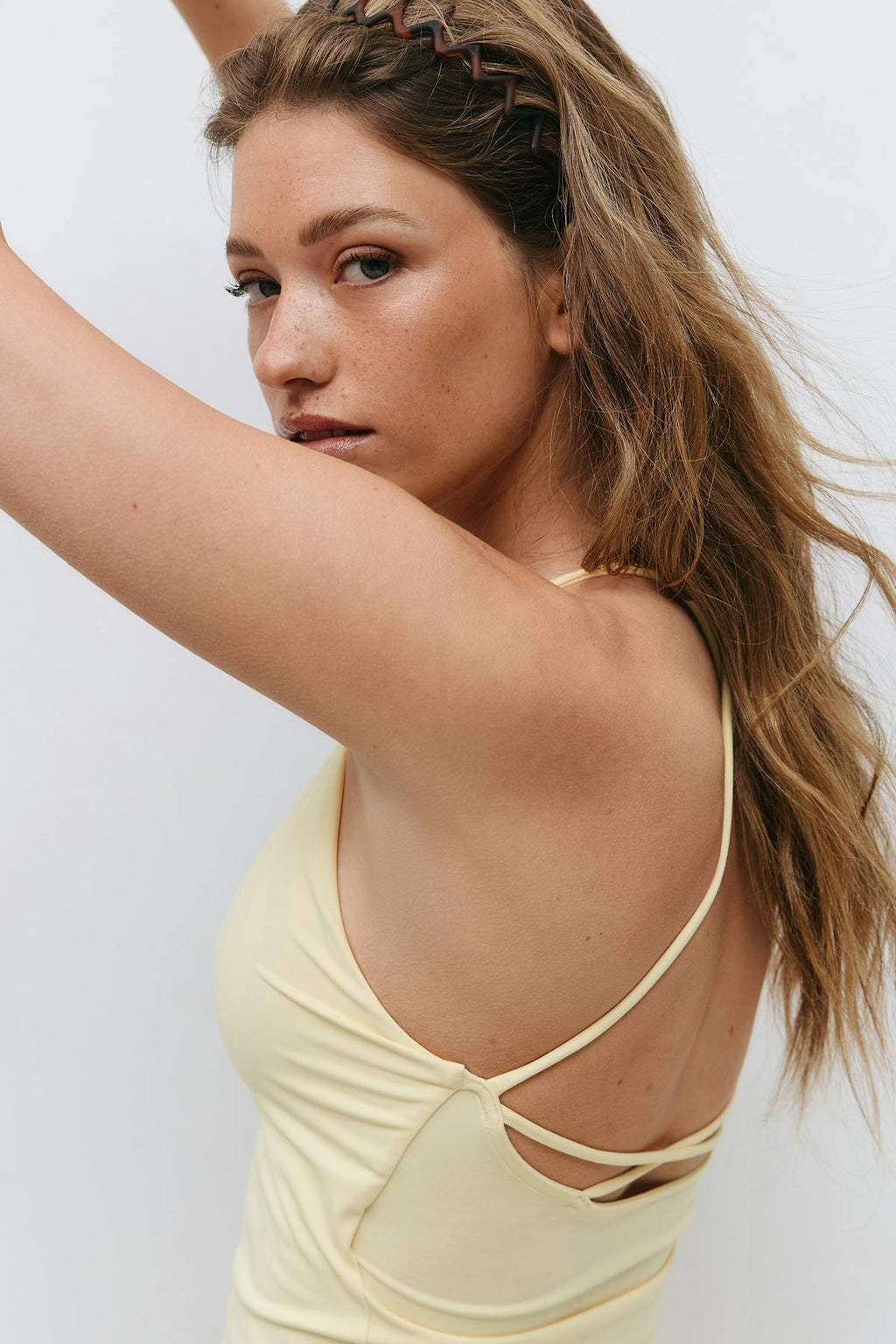 Strappy yoga singlet