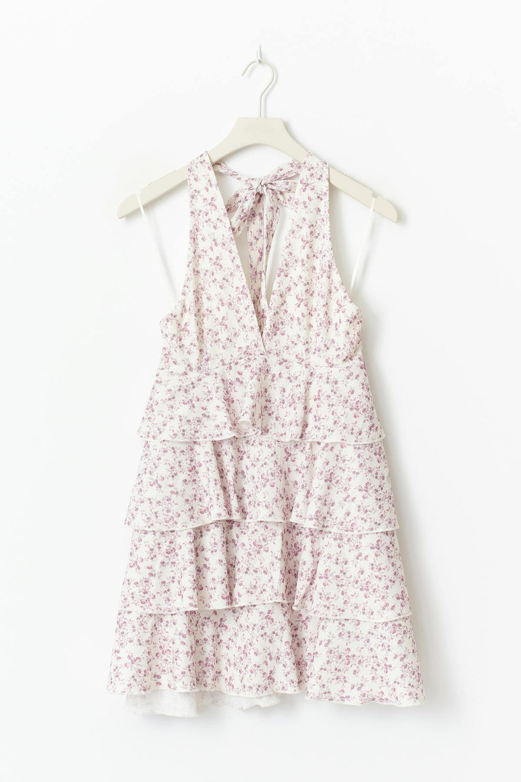 Frill halterneck dress