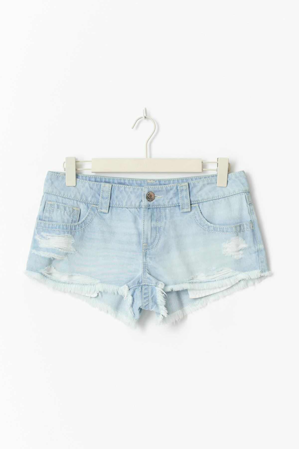 14+ xtra low denim shorts