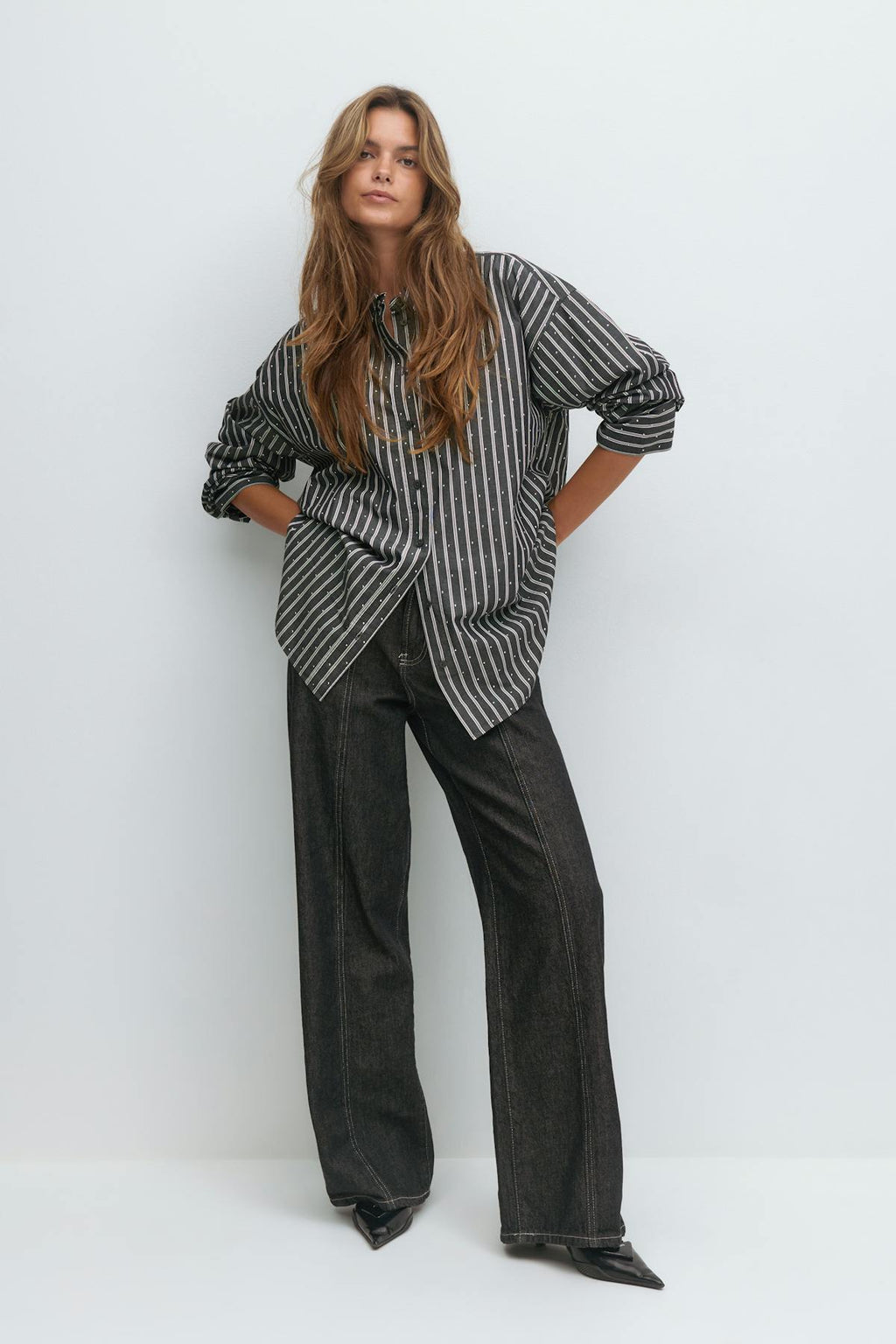 Oversized rhinestone shirt