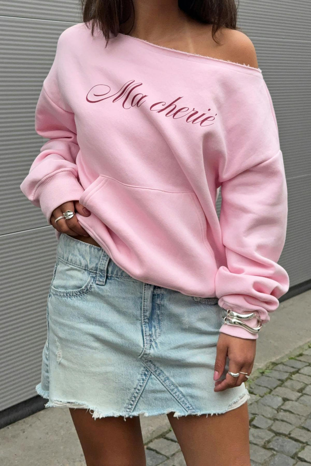 Y off shoulder sweater