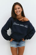 Y off shoulder sweater