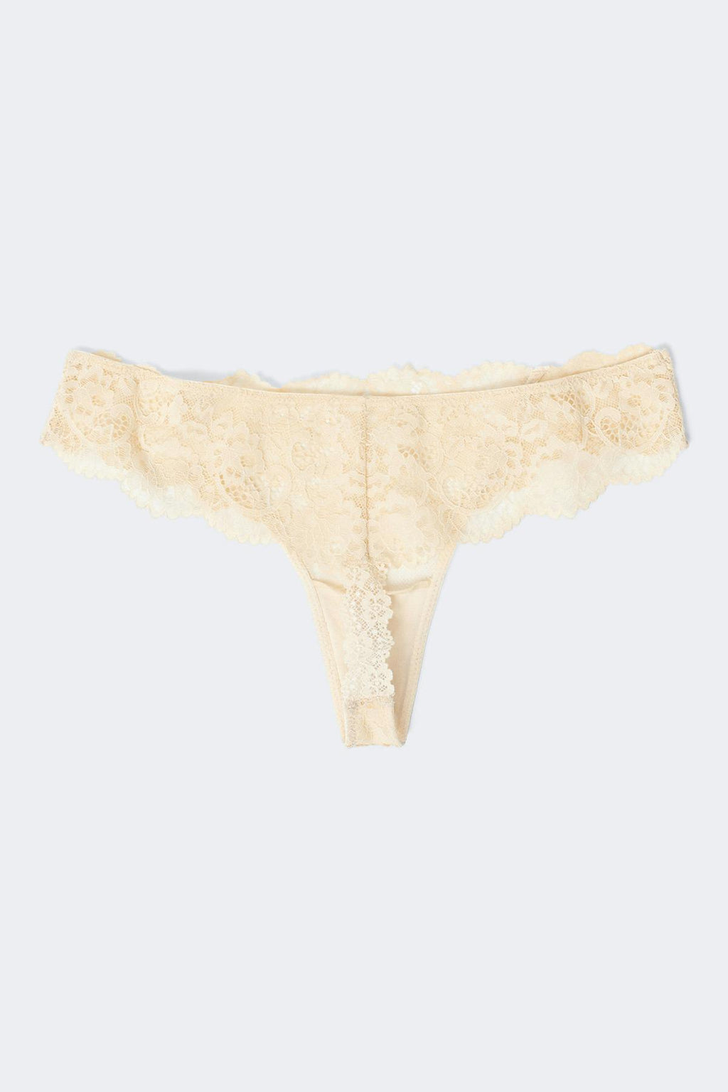 3-pack scallop lace thong