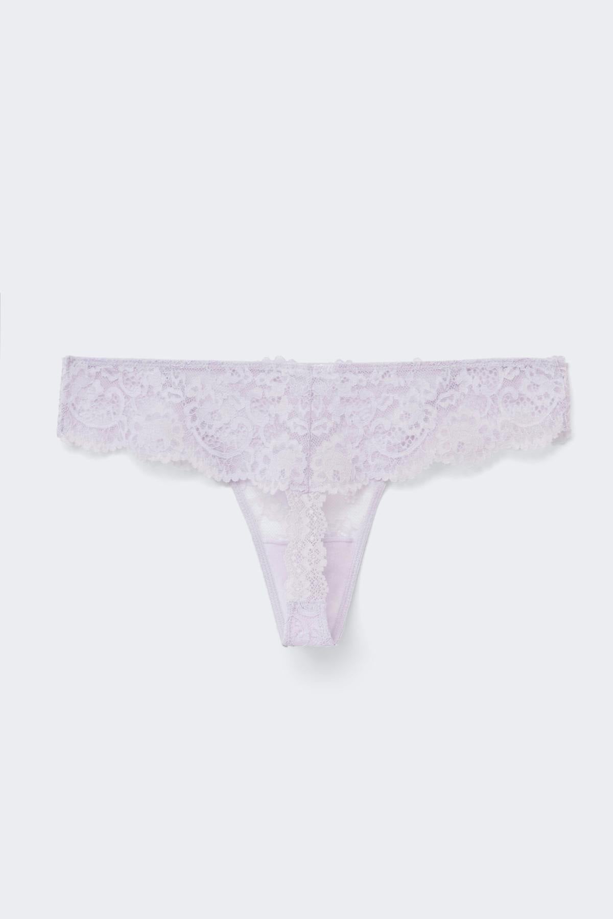 3-pack scallop lace thong
