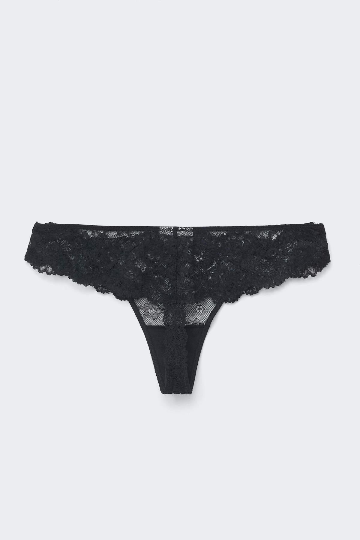 3-pack scallop lace thong
